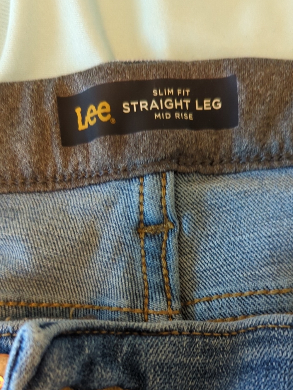 Lee Mid Rise Straight Leg Jeans - Picture 3 of 5